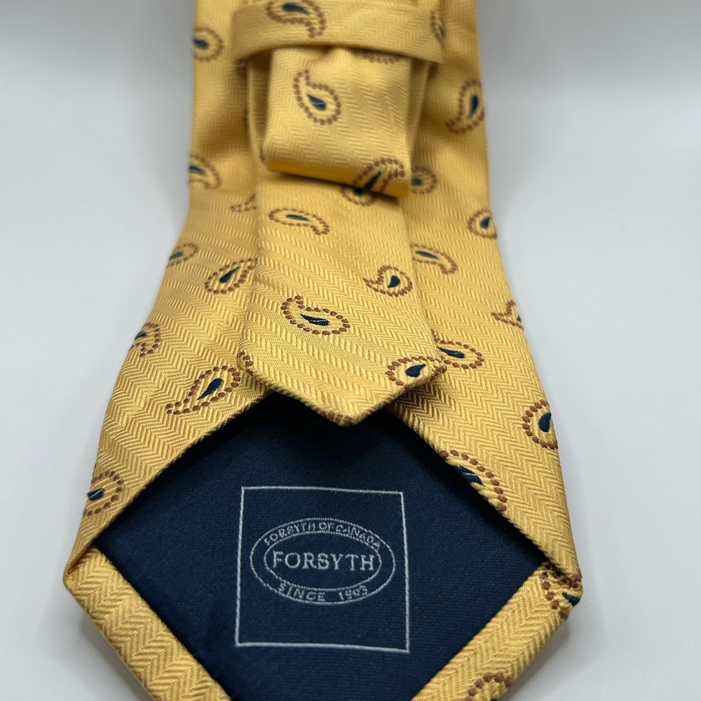 FORSYTH Gold Paisley Men's Tie